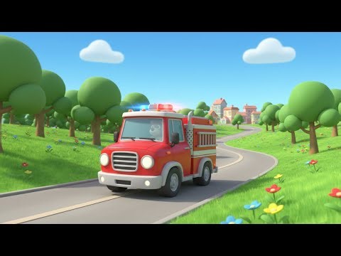 Wheel on the Rescue Truck | kids nursery rhymes | Baby Song, Rescue Vehicle Cartoon 🚑🚒