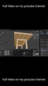 Make a 3D Model With in Blender Part 2 Teaser Wooden Table