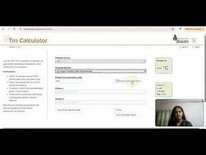 Primer designing NEB Tm Calculator Tutorial PCR setup Step by Step Primer Tm Calculation Tutorial