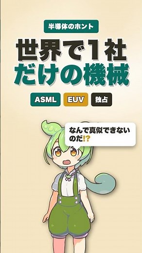この機械を作れるのは世界でたった1社｜ASMLとは #shorts #半導体 #ASML #経済安全保障
