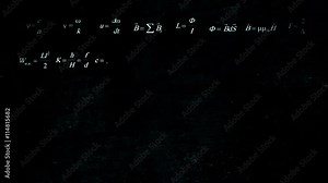 Writing formulas on the wall.Good for sciense titles and background, news headline business intro screensaver and opener. School education presentation, diploma project. Physics science. Stock Video