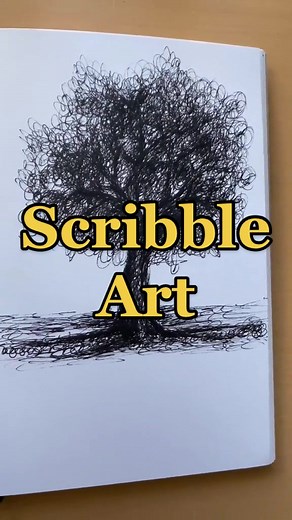 Scribble Art Tutorial: How to Draw Tree and Leaves for Beginners