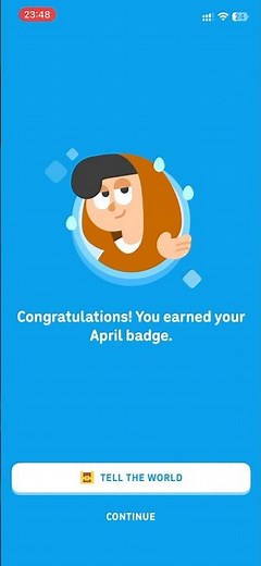 The April 2026 Badge in Duolingo