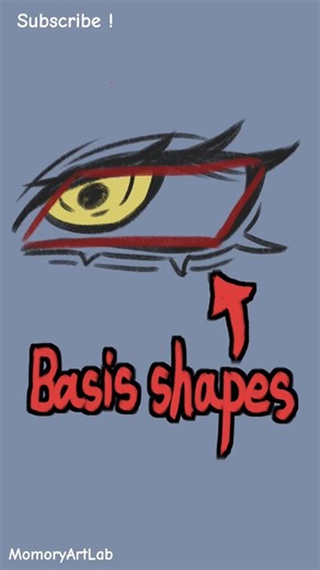 How to Draw Eyes Using Basic Shapes. #MomoryArtLab #DrawingTutorial #HowToDraw #EyeDrawing #ArtTips