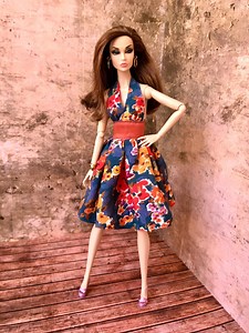 Flower Halter Dress With Full Skirt for 12" 1/6 Scale Fashion Dolls - Etsy