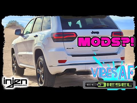 WK2 JEEP Grand Cherokee EcoDIESEL MODS! INJEN, CFT Baffle Delete, Eagle Eye LEDS