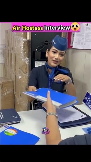 Air Hostess Interview 😯 #shorts