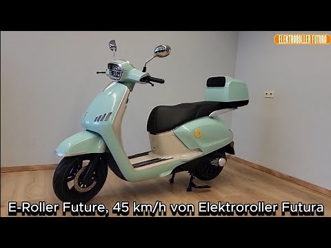 World first E-Scooter Future 45 km/h all details 3000 Watt 72V/30Ah Li-battery from Elektroroller...