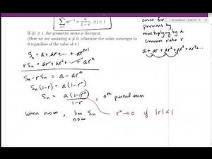 SFU MATH152 11.2 Series (main lecture)
