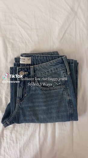 Styling Hollister's Low Rise Baggy Jeans in 3 Ways