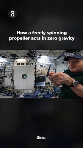 What Happens to a Spinning Propeller in Zero Gravity? #shorts #zerogravity