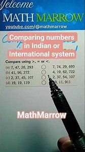 How to compare numbers in Indian or International system @MathMarrow