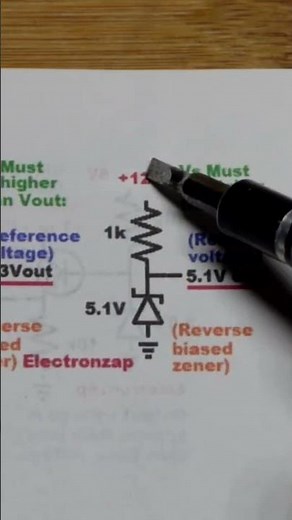 5V1 Zener Diode Explained #schematics #electroniccomponent #seriescircuit