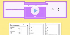 5th/6th Class Reasoning Test Practice Compare And Order Fractions Resource Pack