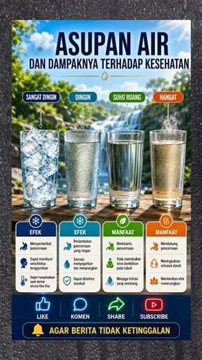 Minum Air Dingin atau Hangat? Ini Dampaknya untuk Kesehatan! 💧