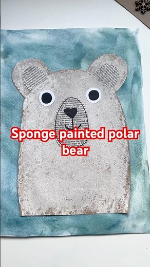 Polar Bear Craft for Kids 🐻‍❄️ | Easy Winter Art Using a Cut Sponge