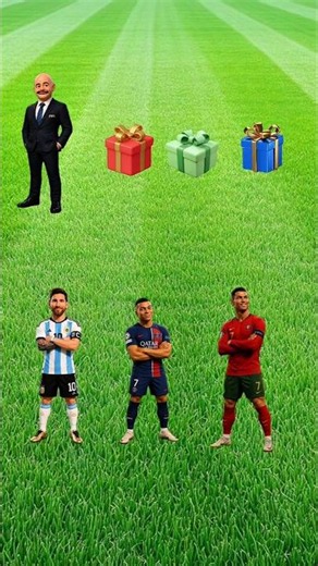 What's in the Box? 💎 Messi vs Mbappé vs Ronaldo #shorts