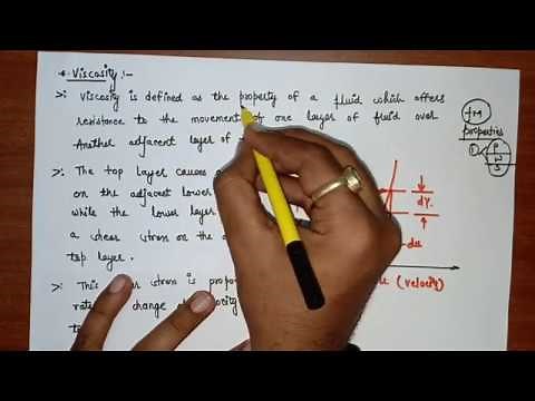 2. FLUID PROPERTIES || VISCOSITY , DYNAMIC VISCOSITY AND KINEMATIC VISCOSITY