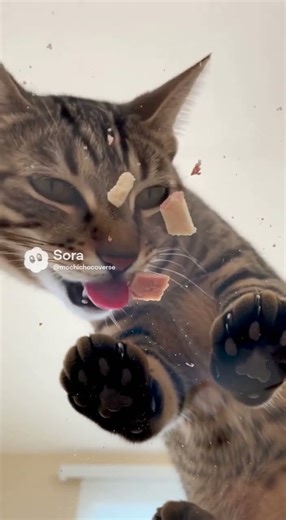 Hilarious View From Under Glass Table! 😹🐱 #Shorts #pov