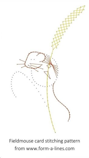 Fieldmouse card stitching pattern animated