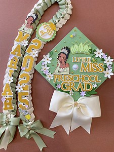 Bundle Princess Tiana Graduation Cap Topper & Lei | Kindergarten Graduation | Graduation Gift | Personalized Grad Cap and Lei |class of 2026 - Etsy