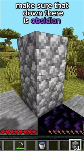 How to build a nether portal with water bucket in minecraft