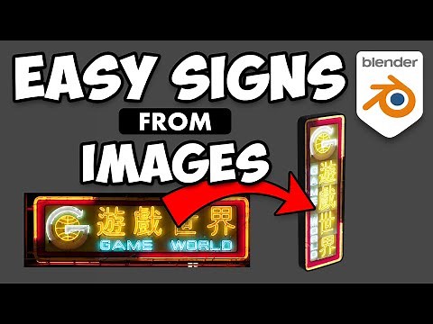 Glowing Neon Signs in Blender 3.0 with Real Images!