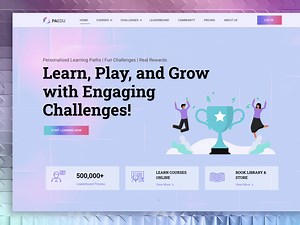 🔥 Gamified Learning Platform – Website UI UX Design
