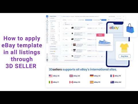 How to apply eBay template bulk listing in 3d seller
