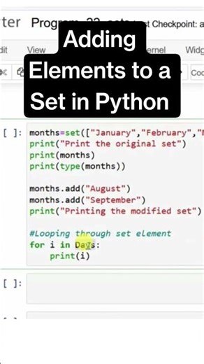 Adding Elements to a Set in Python/Set Modification Trick #python #ai