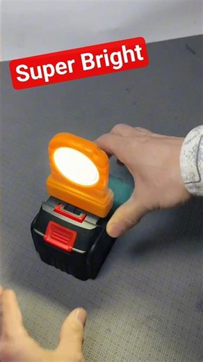 Amazing Portable LED Work Light 🔦 | Power Tool Battery Light Hack #shorts