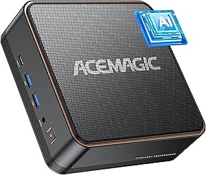 ACEMAGIC Mini Gaming PC Ultra 5 125H (up to 4.5GHz), 32GB Dual DDR5 5600MHz 1TB PCIe 4.0 SSD Mini PC, Desktop Computer WiFi 7 BT5.4, Intel Arc Graphics Mini Computer with AI Boost, Type-C/Dual Fans