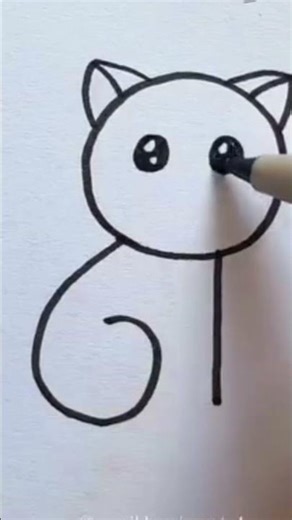 🐱 Cute Cat Drawing | Easy Cat Sketch Step by Step ✏️