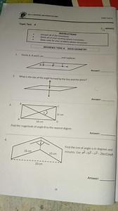 Points A, B and C are __ and coplanar.What is the size of the... | Filo