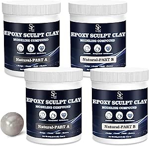 Amazon.com: Seocam Epoxy Putty Sculpt Clay, 2 Part A & B for Sculpting, Modeling, Building, and Repairing, 2 Pound, Natural