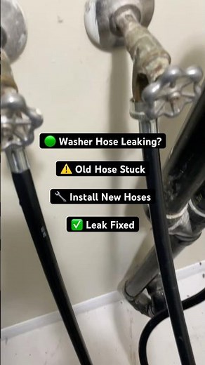Washer Hose Leaking? Replace the Water Hoses #youtubeshorts #video #diy #video