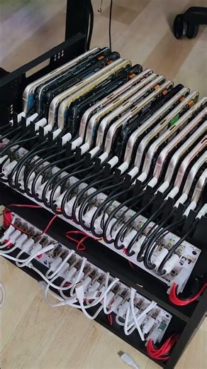 100 Phones: The Ultimate Passive Income System! #shorts #phonefarm #phoneconfiguration