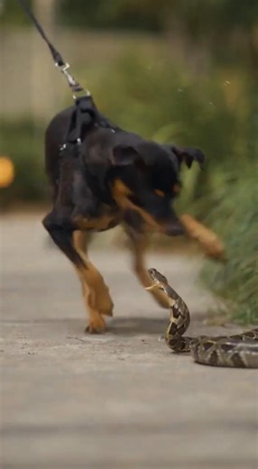 Snake Jumps Out the Bushes… But This Dog Was Ready 🐍🐶