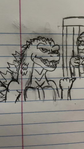 Did Kong just kiss me? #godzillavskong #godzilla #kong #kingkong #sketch #kiss #gorilla #funny #fyp #fypシ #foryou