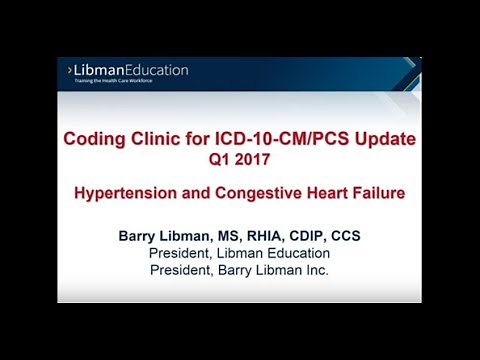 ICD-10 Coding Clinic Update (Q1 2017): Hypertension and Congestive Heart Failure