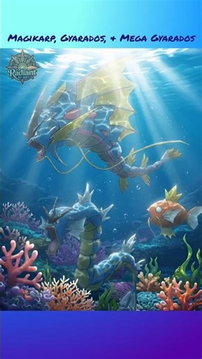 Magikarp and His Evolutions Swim Together in the Ocean AI Animation