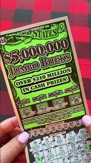 $50 scratch off with top prize of $5,000,000 from Tennessee scratch off