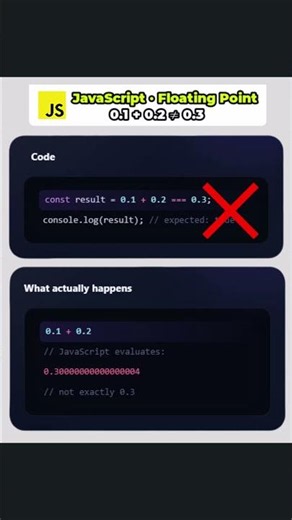 Why you should never use floats for money in JS #javascript #webdev #shorts