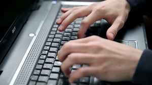 Man Typing On Computer Keyboard Stock Footage Video (100% Royalty-free) 4445039 | Shutterstock