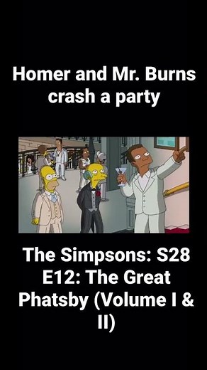 Cool scene from The Simpsons: S28 E12: The Great Phatsby (Volume I & II)