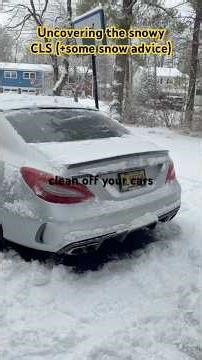 Uncovering the Snowy CLS (stay till end for final reveal) #shorts #cars #cls #snow