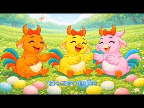 #হাট্টিমাটিম টিম - Hattimatim Tim Tara Mathe Pare Dim|Bengali Rhymes for children| Happy Kids#rhymes