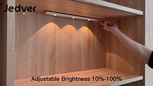 LED Motion Sensor Cabinet Light - Upgrade Under Cabinet Light 3 Colors Stepless Dimmable Light USB Rechargeable Cat's Eye Hill Corrugated Light for Kitchen Cupboard Wardrobe(23.6in/60cm)