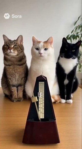 Cats Move in Sync with Metronome Beat