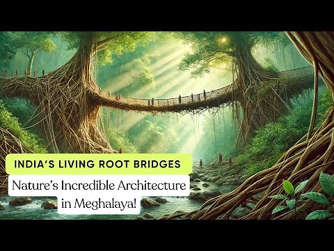 India’s Living Root Bridges: Nature’s Incredible Architecture in Meghalaya! #India